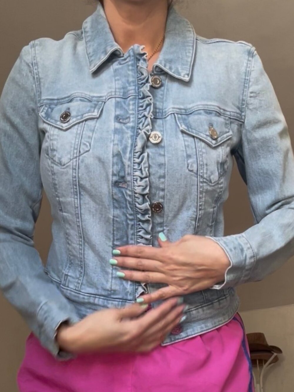 designer denim, White House Black Market Jacket Light Wash Jean Jacket rare find